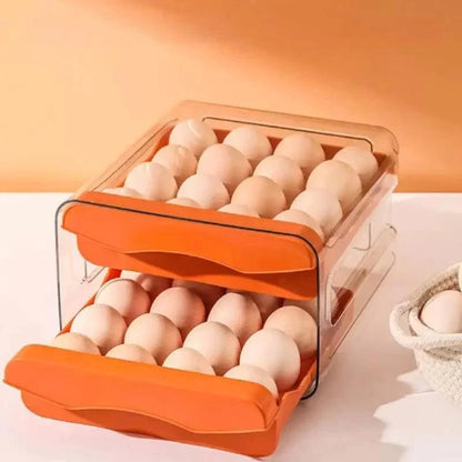Clear 2-drawer refrigerator egg organiser – view 8