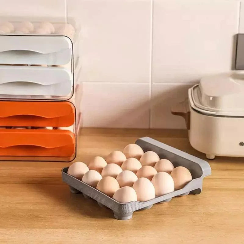 Clear 2-drawer refrigerator egg organiser – view 9