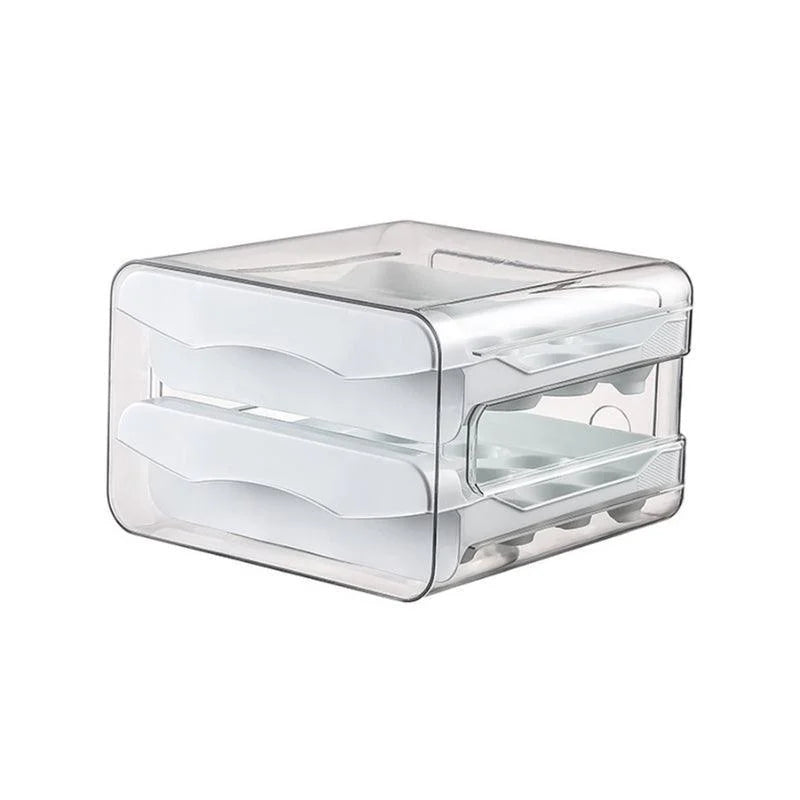 Clear 2-drawer refrigerator egg organiser – view 11