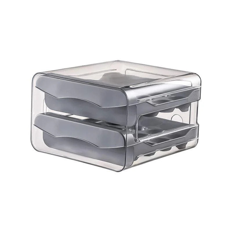 Clear 2-drawer refrigerator egg organiser – view 12