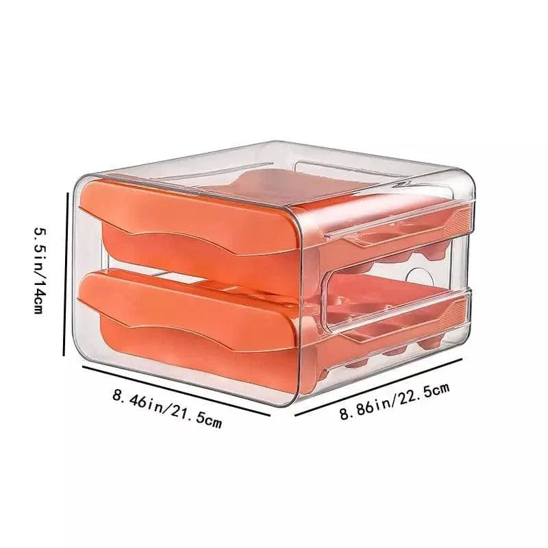 Clear 2-drawer refrigerator egg organiser – view 13