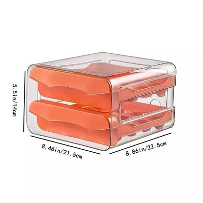 Clear 2-drawer refrigerator egg organiser – view 13