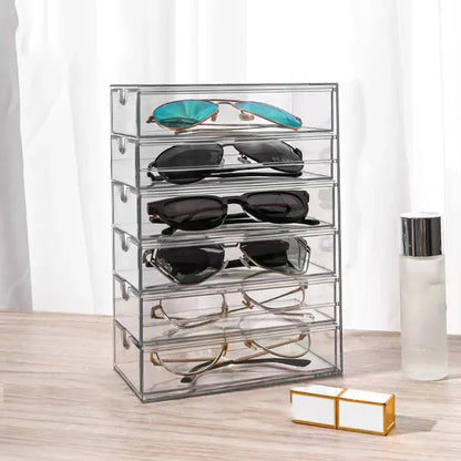 Clear 6-Drawer Eyewear Organiser