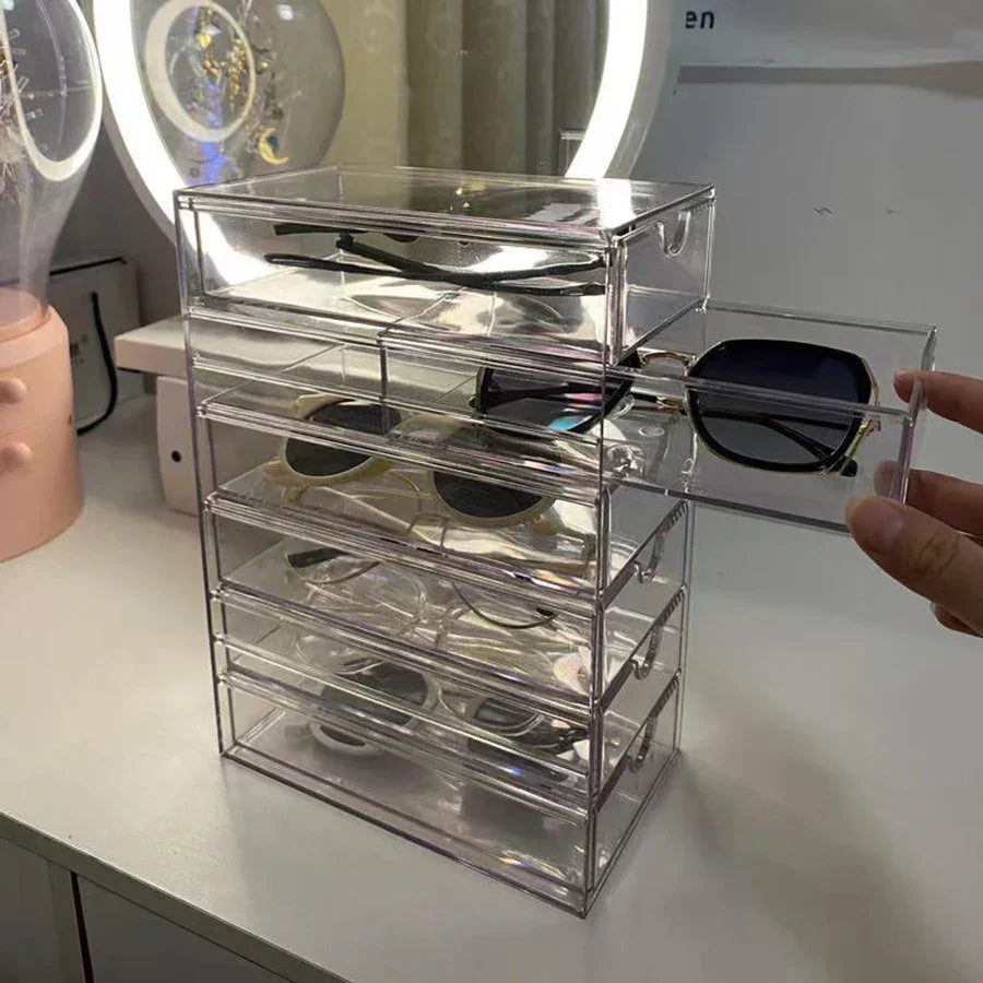 Clear 6-Drawer Eyewear Organiser – view 2