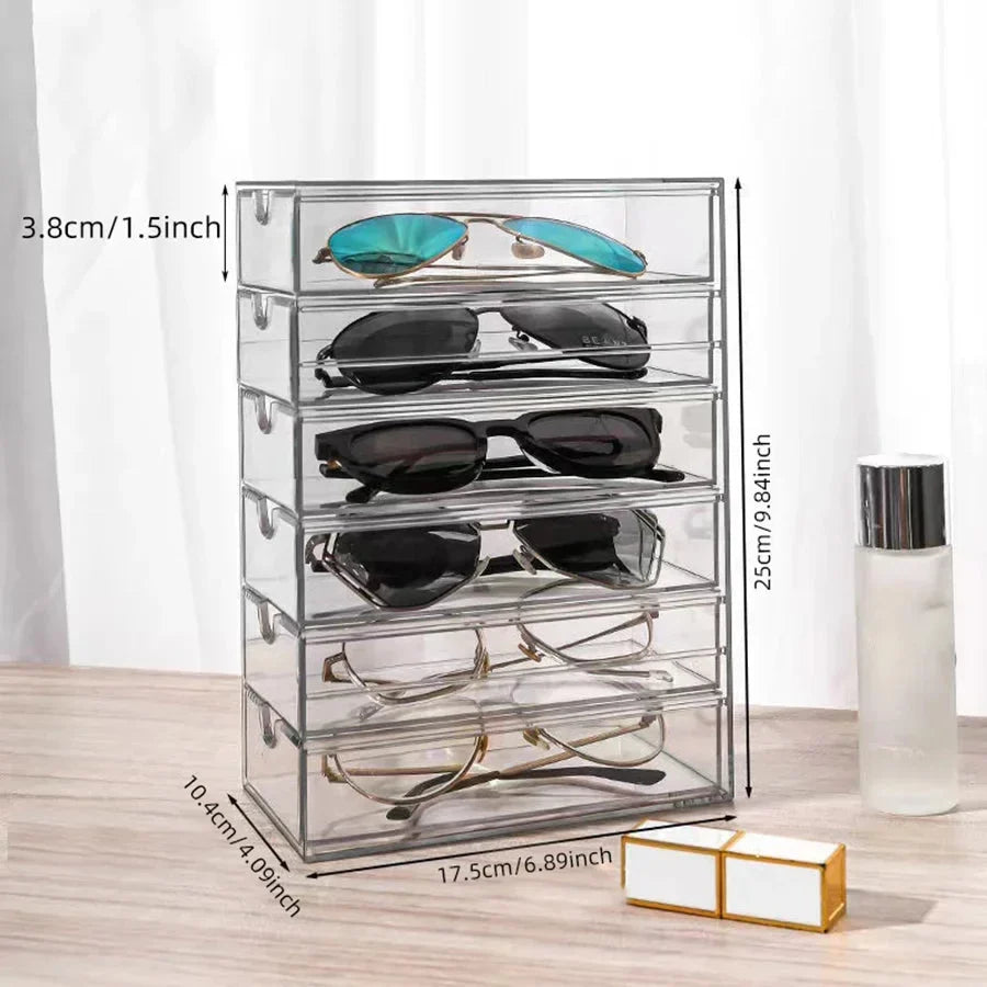 Clear 6-Drawer Eyewear Organiser – view 6