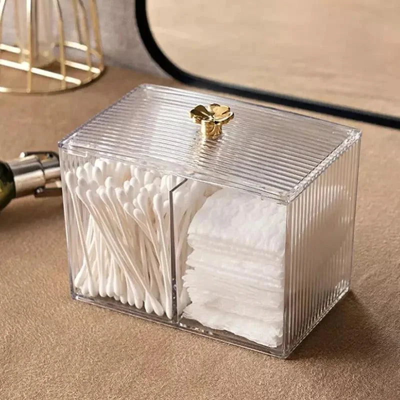 Clear acrylic cotton pad and cotton bud organiser – view 6