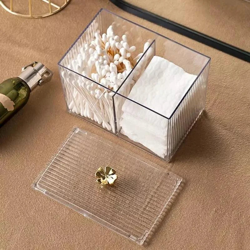 Clear acrylic cotton pad and cotton bud organiser – view 7