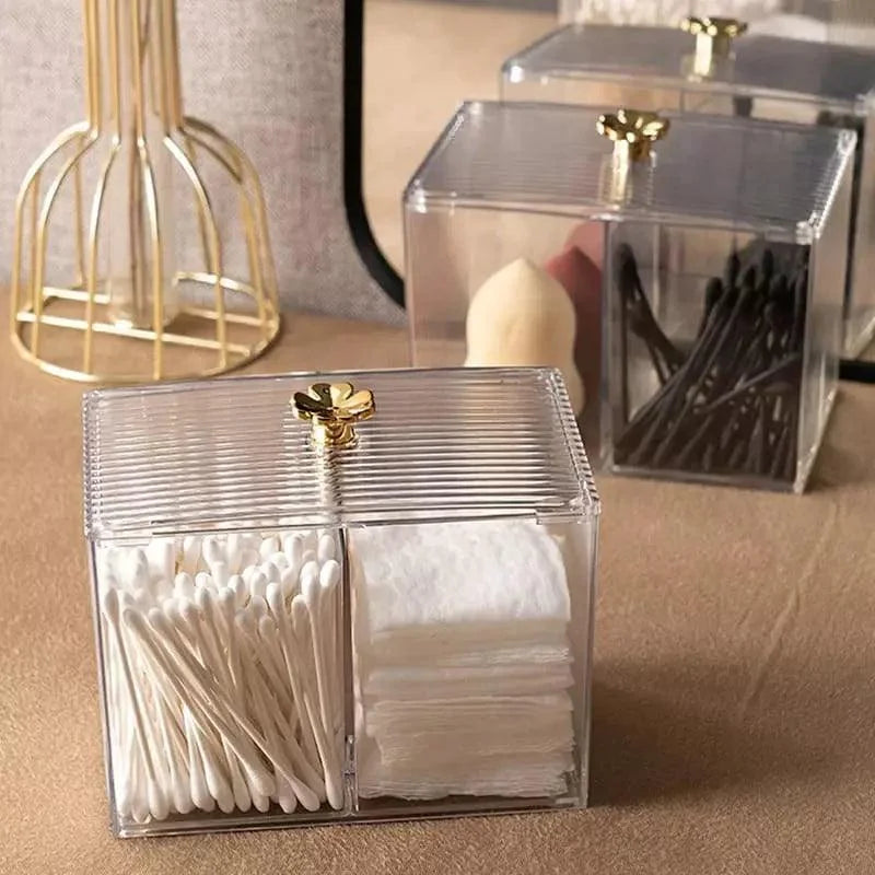 Clear acrylic cotton pad and cotton bud organiser – view 8