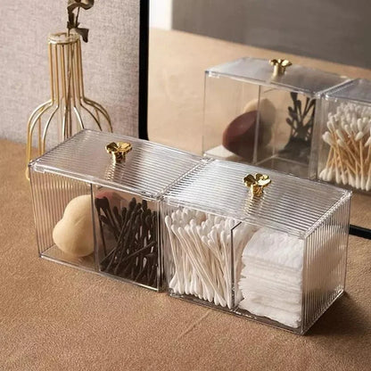 Clear acrylic cotton pad and cotton bud organiser – view 9