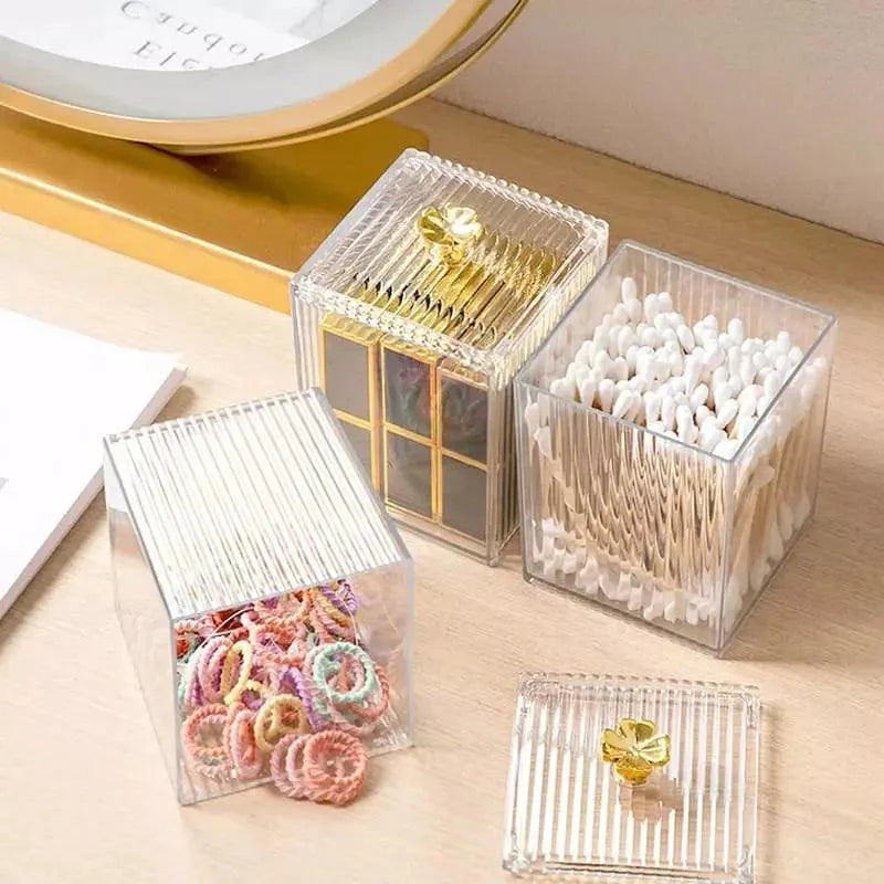 Clear acrylic cotton pad and cotton bud organiser – view 10