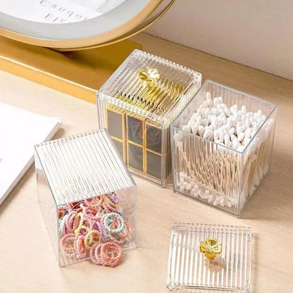 Clear acrylic cotton pad and cotton bud organiser – view 10