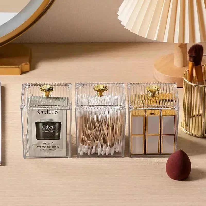 Clear acrylic cotton pad and cotton bud organiser – view 11