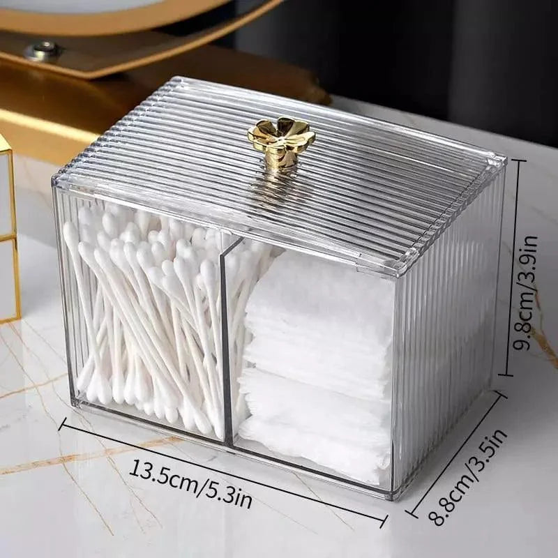 Clear acrylic cotton pad and cotton bud organiser – view 14