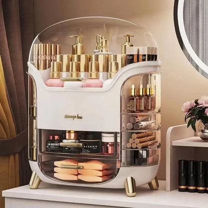 Clear acrylic makeup and vanity organiser