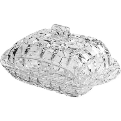 Clear Glass Cheese & Butter Serving Dish – view 5