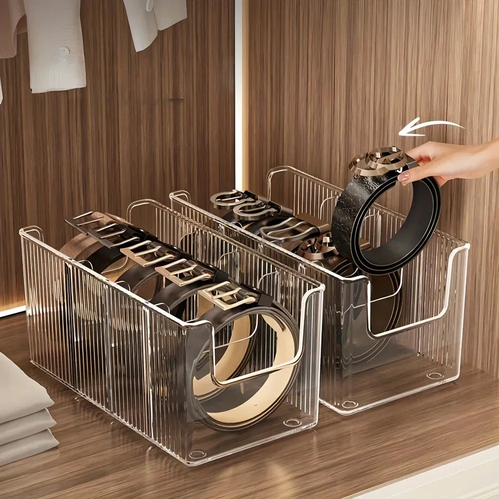 Clear Hanging Accessory Organiser with 4 Compartments – view 2