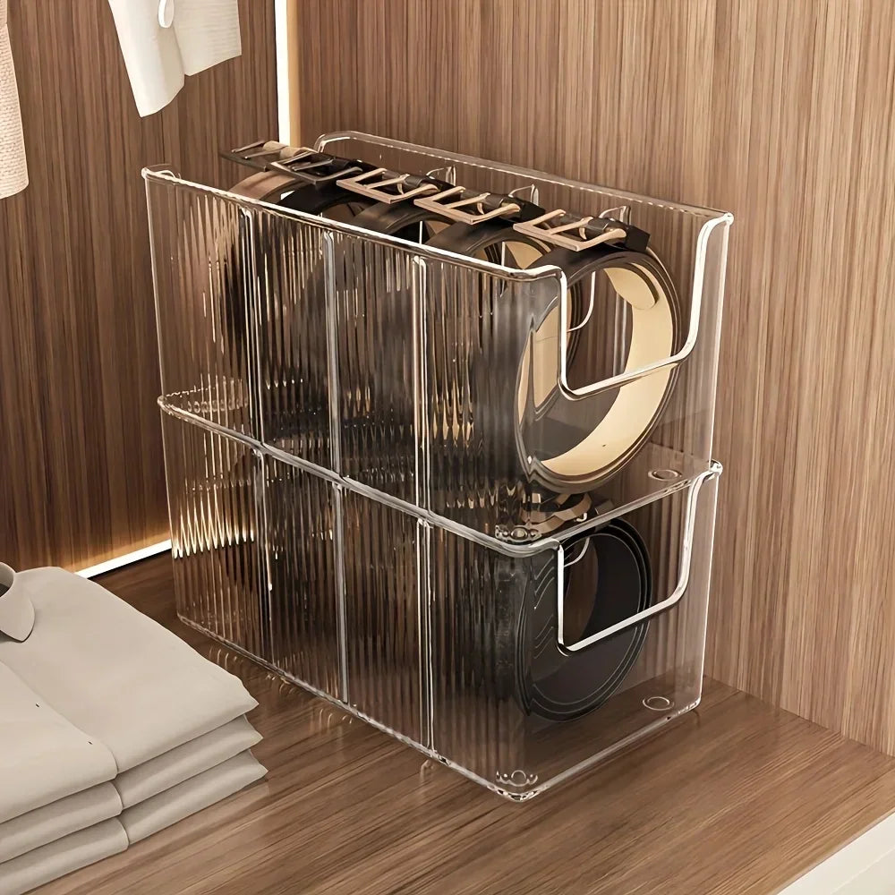 Clear Hanging Accessory Organiser with 4 Compartments – view 3