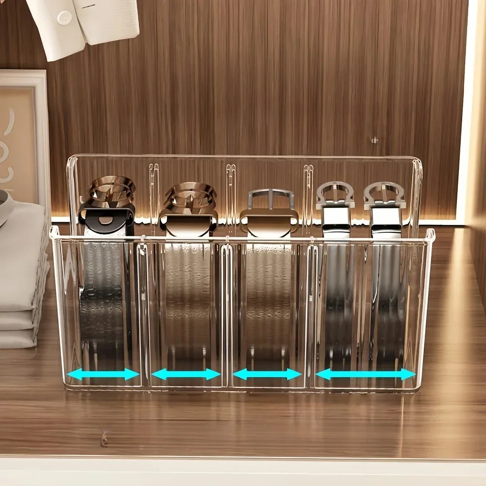 Clear Hanging Accessory Organiser with 4 Compartments – view 5