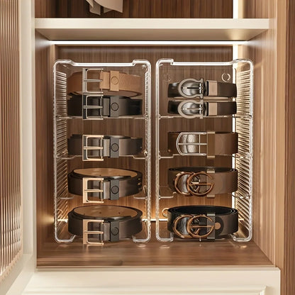 Clear Hanging Accessory Organiser with 4 Compartments – view 6