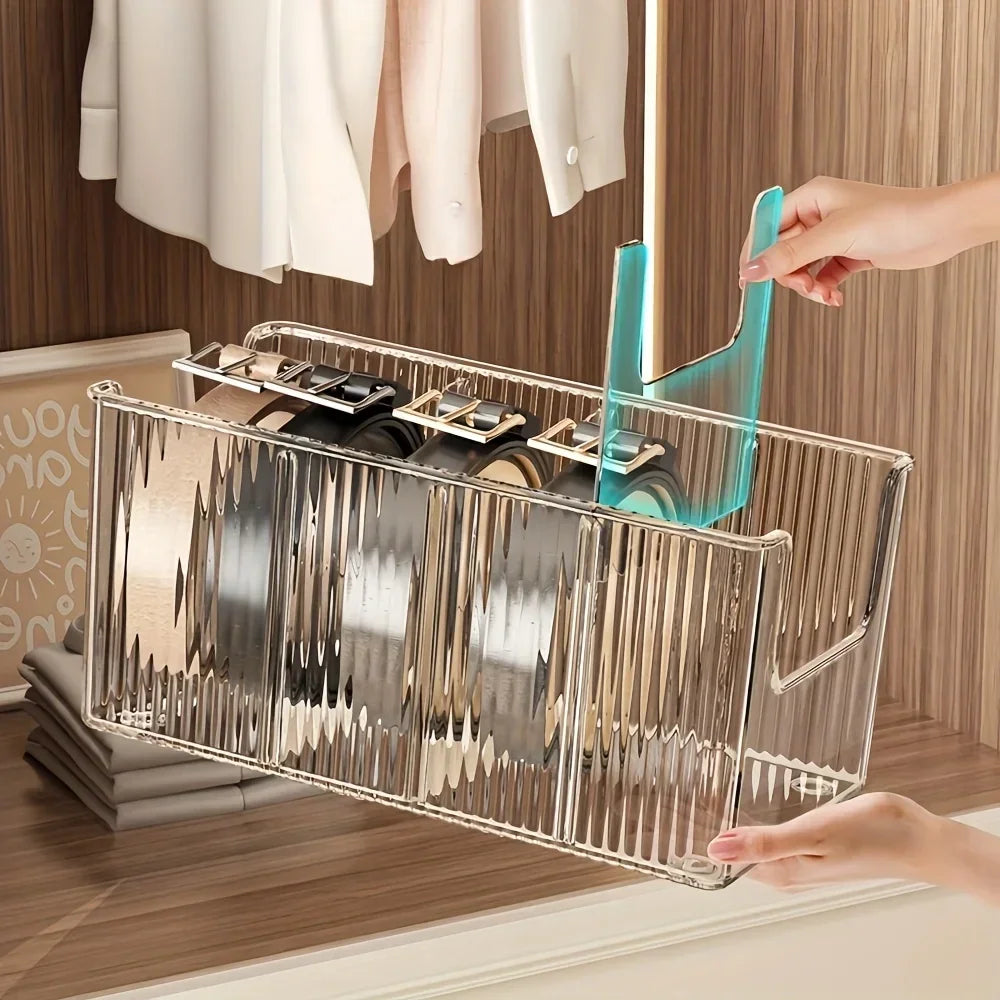 Clear Hanging Accessory Organiser with 4 Compartments – view 7