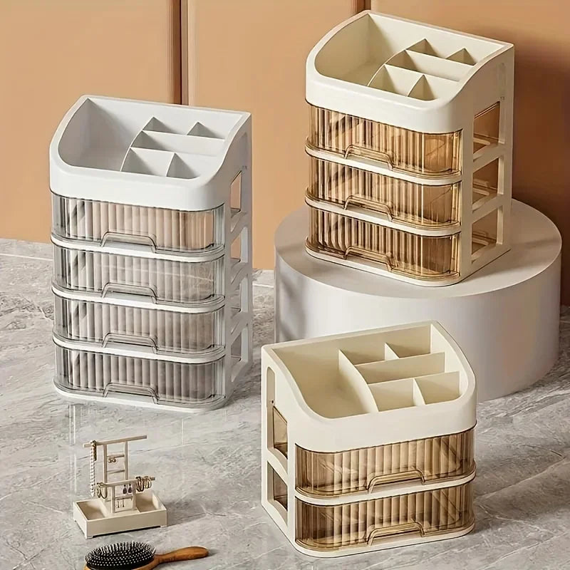 Clear Makeup Drawer Organiser – 2 to 5 Tiers – view 2