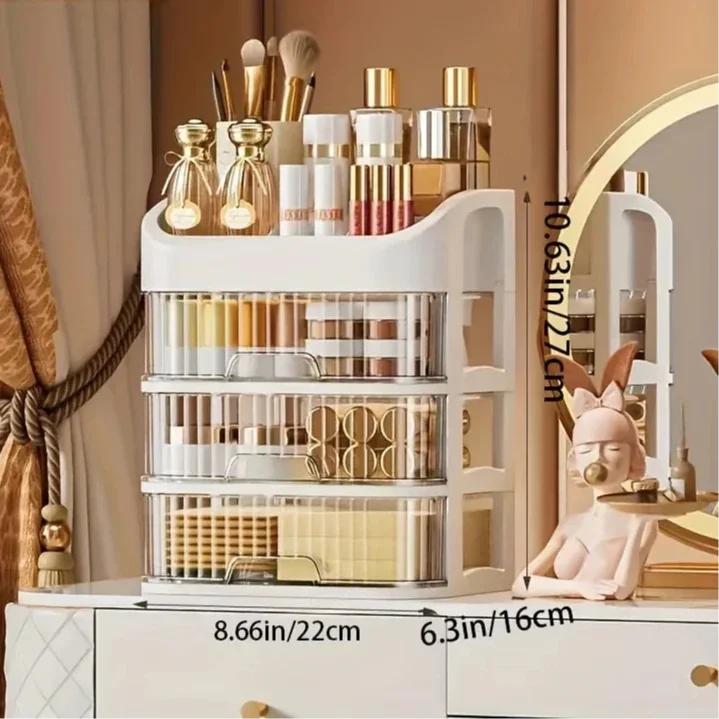 Clear Makeup Drawer Organiser – 2 to 5 Tiers – view 3