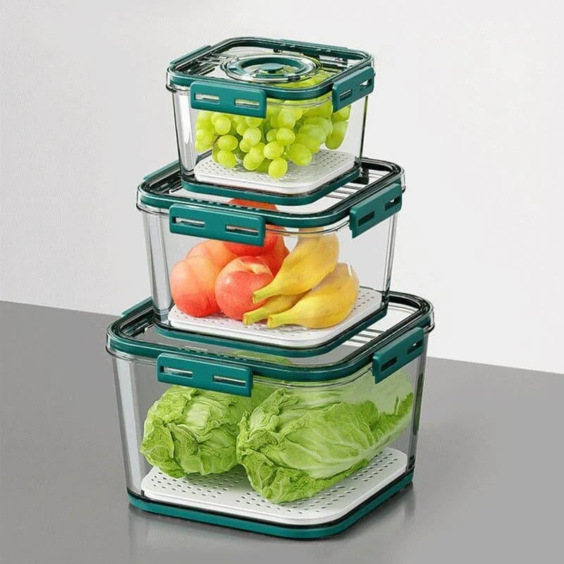 Clear refrigerator food organiser with date marker – view 5