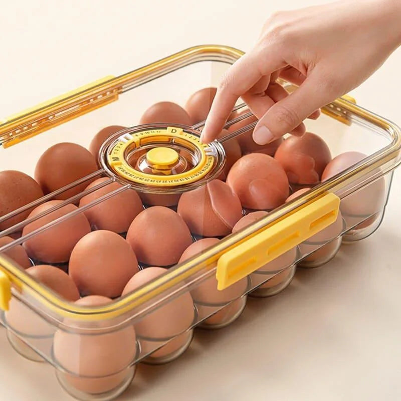 Clear refrigerator food organiser with date marker – view 12