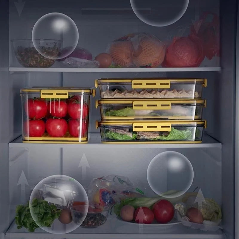 Clear refrigerator food organiser with date marker – view 14