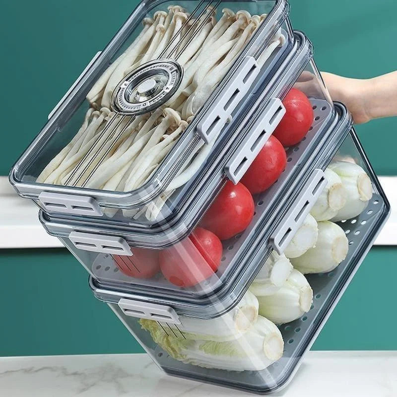 Clear refrigerator food organiser with date marker – view 18