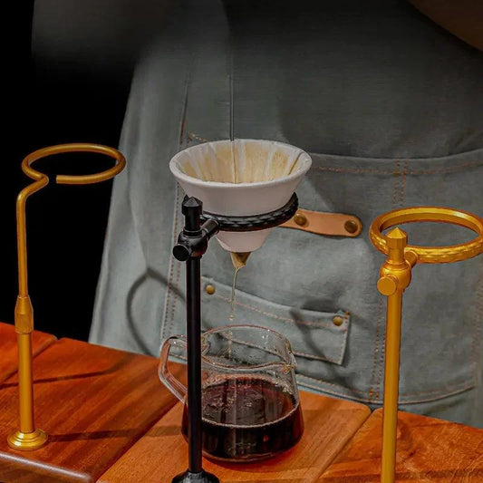 Coffee Filter Holder with Wood Base