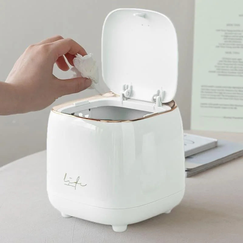 Compact press-top table bin with Gold trim – view 7