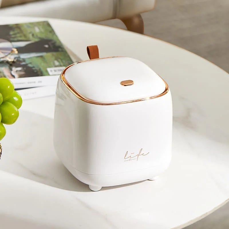 Compact press-top table bin with Gold trim – view 10