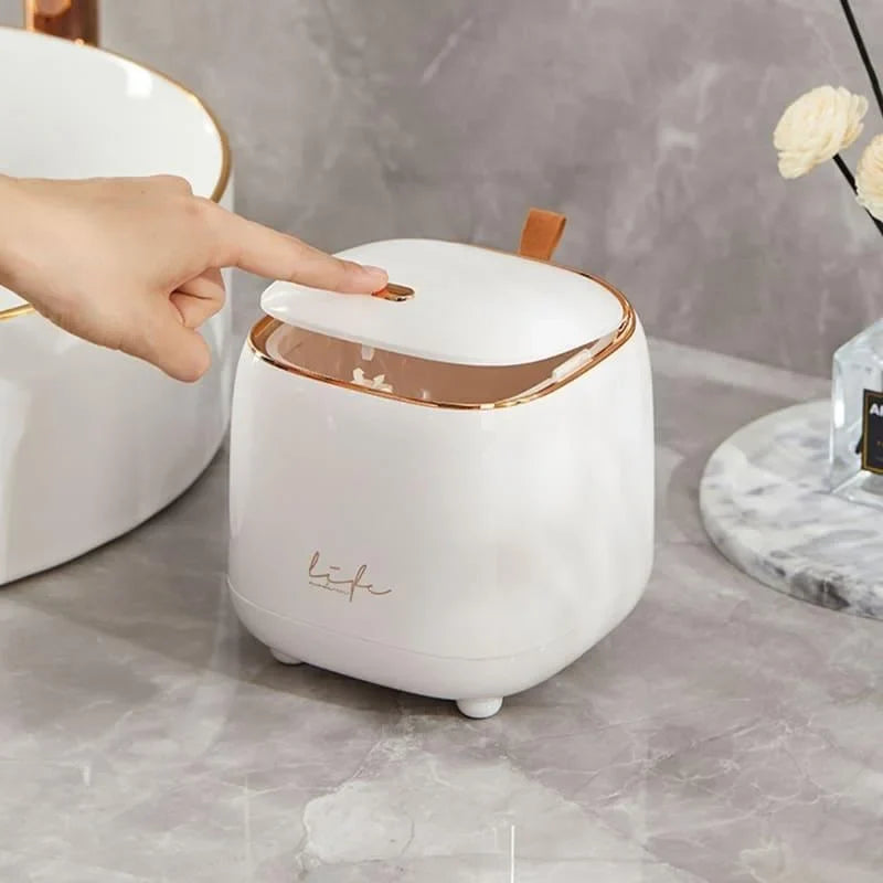 Compact press-top table bin with Gold trim – view 12