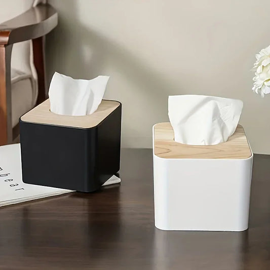 Compact Tissue Box with Non-Slip Base