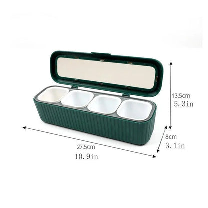 Condiment organiser set with box and bottle – view 3