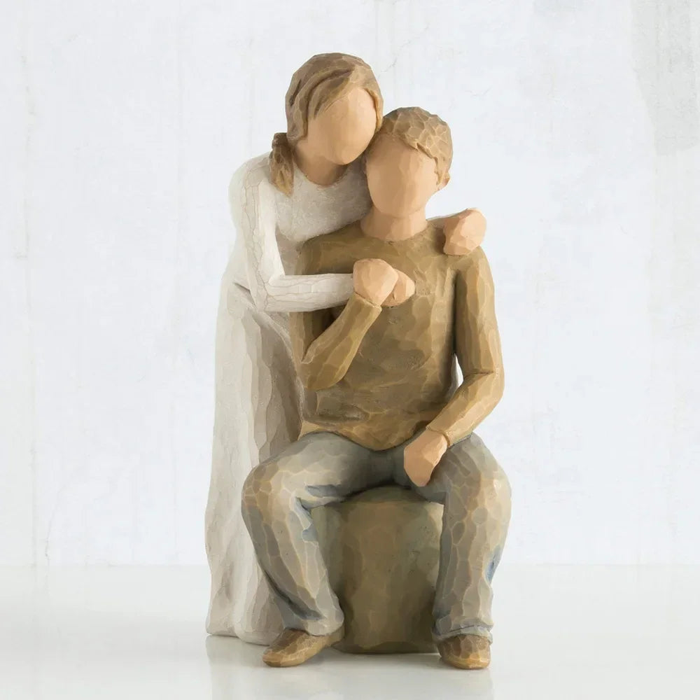 Contemporary Couple Resin Sculpture