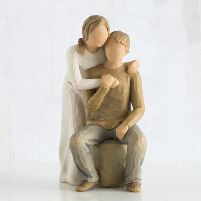 Contemporary Couple Resin Sculpture