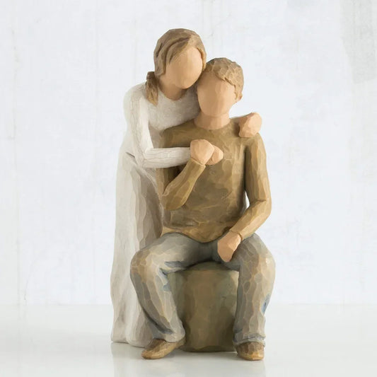 Contemporary Couple Resin Sculpture