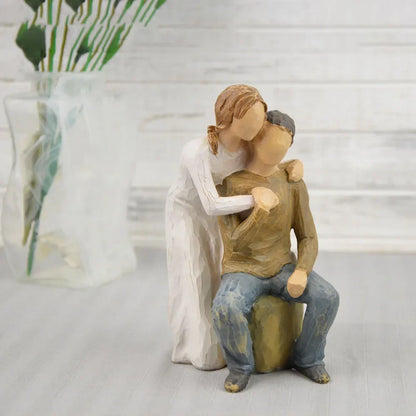 Contemporary Couple Resin Sculpture – view 2