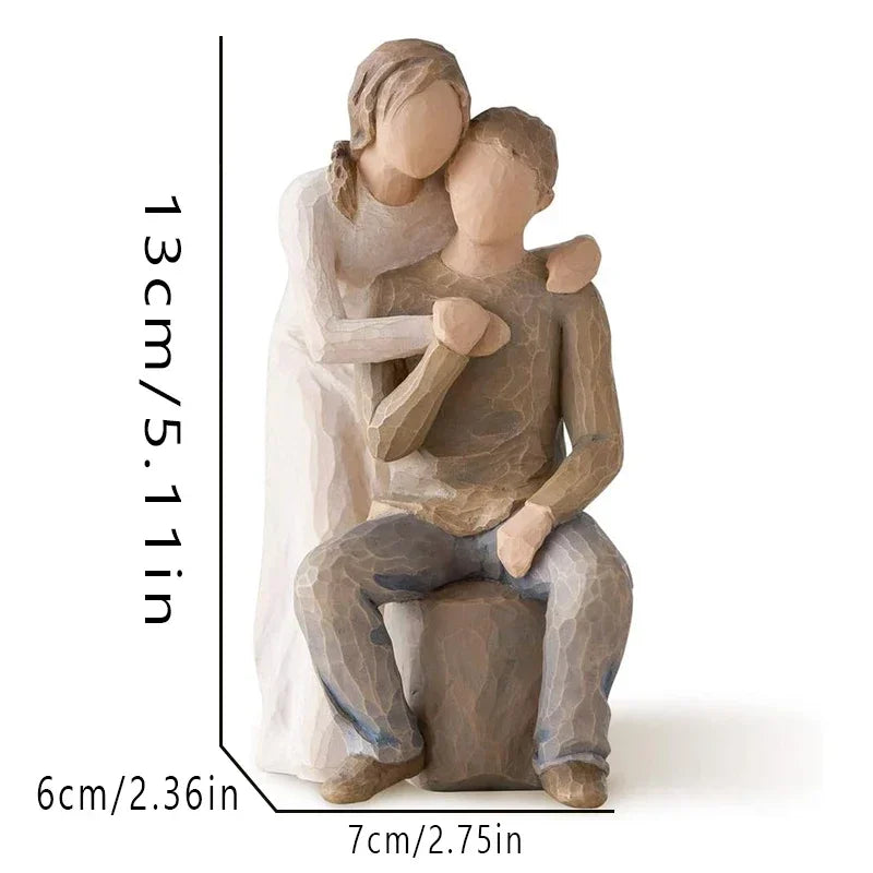 Contemporary Couple Resin Sculpture – view 4