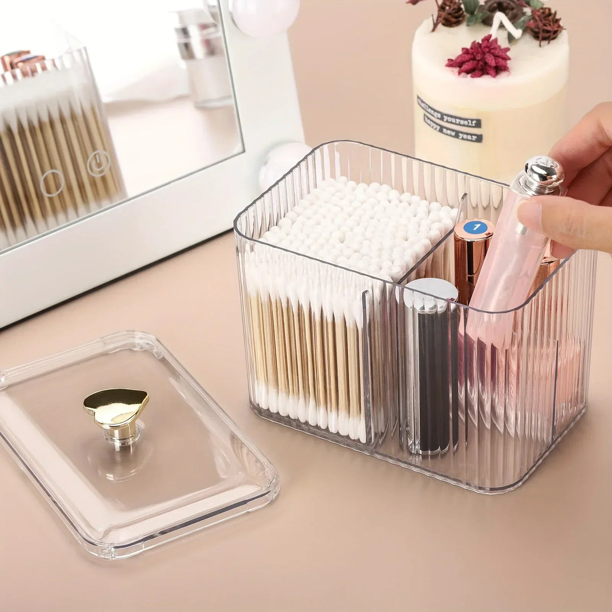 3-Compartment Cotton Bud & Vanity Organiser – view 6