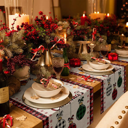 Cotton Christmas Table Runner – 4 Designs, 3 Sizes