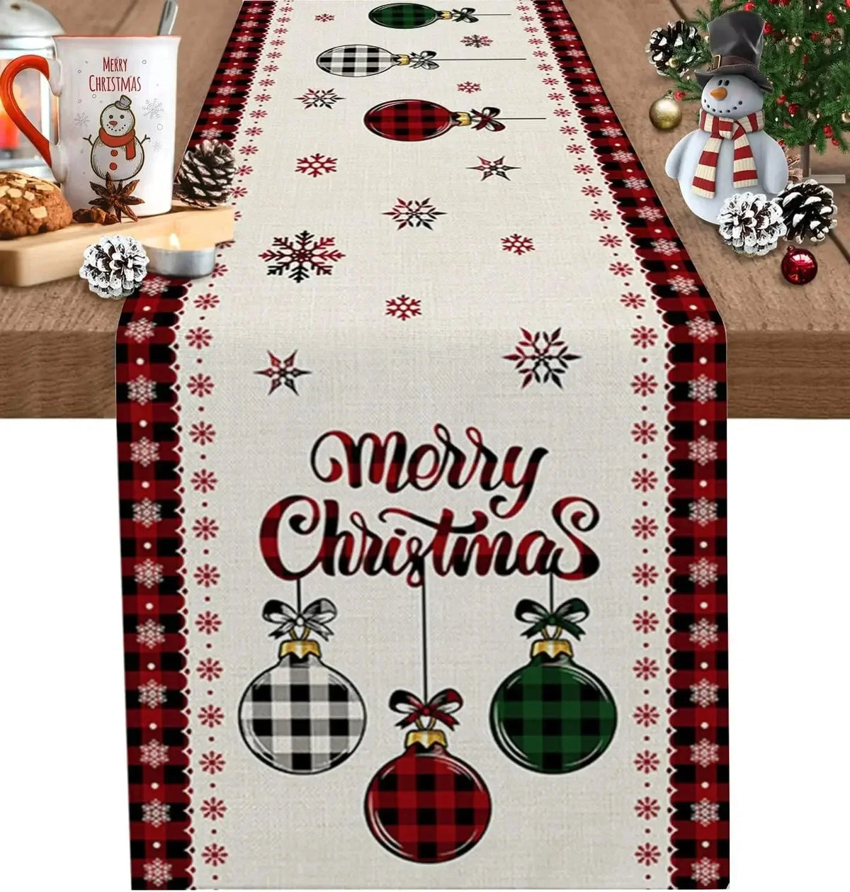 Cotton Christmas Table Runner – 4 Designs, 3 Sizes – view 8