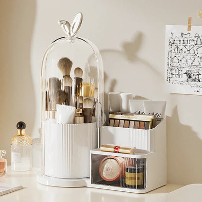 360° Rotating Covered Makeup Organiser with Drawer