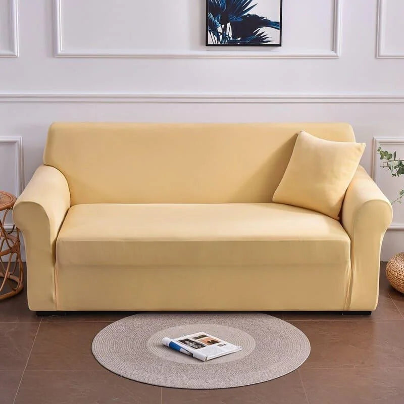 Cream waterproof spandex sofa cover