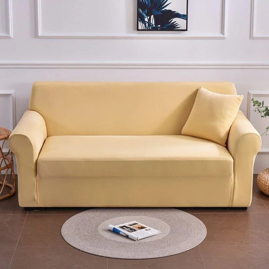 Cream waterproof spandex sofa cover