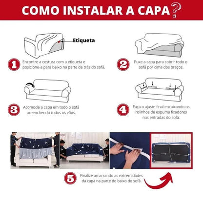 Cream waterproof spandex sofa cover – view 6