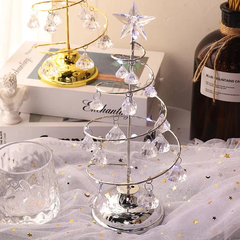 26cm Crystal-Effect LED Christmas Tree