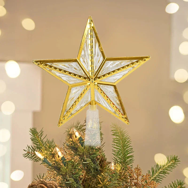 Crystal-Effect LED Christmas Tree Topper Star – 4 Designs – view 2